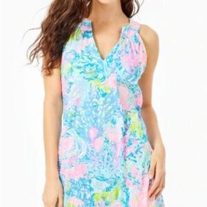 Ross Shift Dress In Bali Blue Once Upon A Tide Lilly Pulitzer